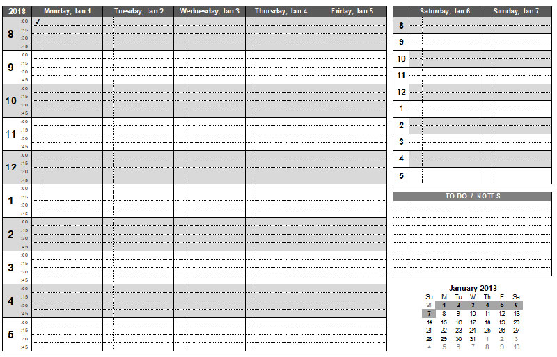 Appointment Template Excel from timezy.com